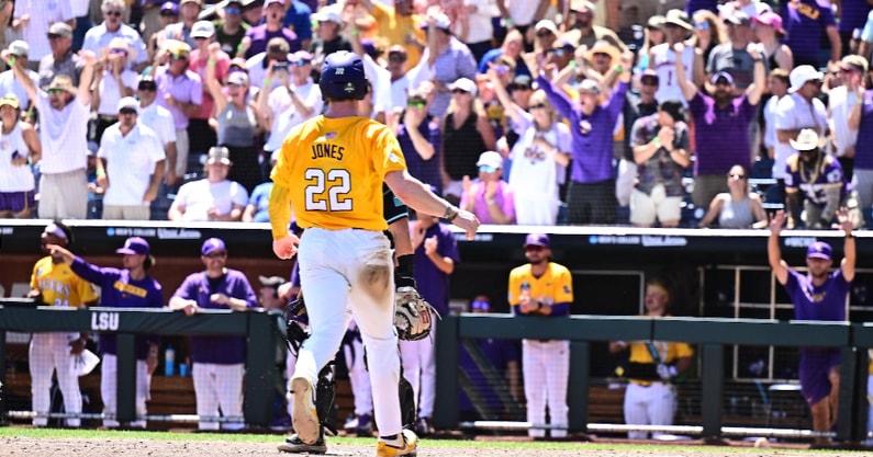 LSU Baseball won the 2025 College World Series with two straight wins over Coastal Carolina (Photo: LSU Baseball)
